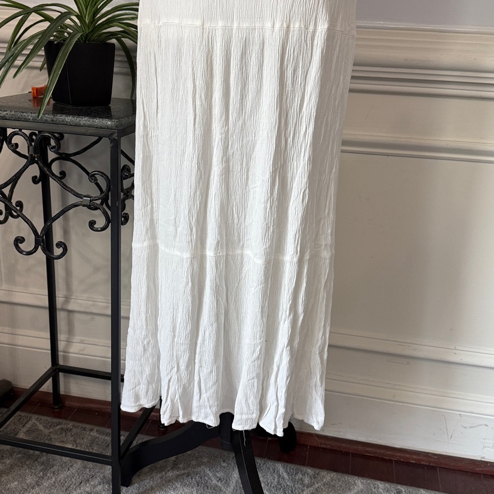 Socialite Strapless Solid White Flowing Grecian M… - image 3